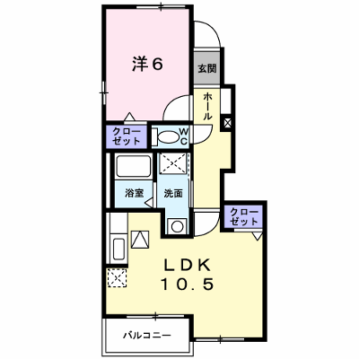 モーダ・パラッツォＢ 103【管理NO：1-013660602-01030】 ★家具家電は申し込み後に搬入します★ ★2026年10月中旬入居可能★の物件画像