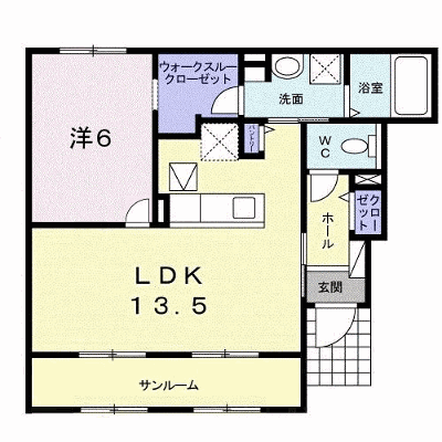 レット・イット・ビィ２ 102【管理NO：1-024053302-01020】 ★家具家電は申し込み後に搬入します★の物件画像