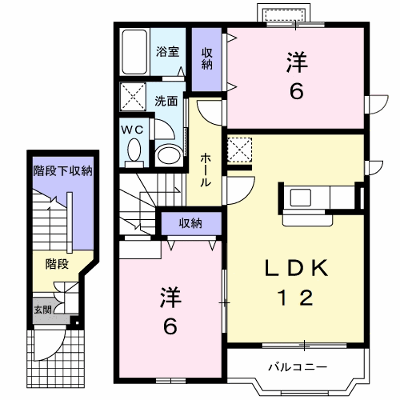 アンソレイユＡ 205【管理NO：1-010515201-02040】 ★家具家電は申し込み後に搬入します★ ★2026年09月下旬入居可能★の物件画像