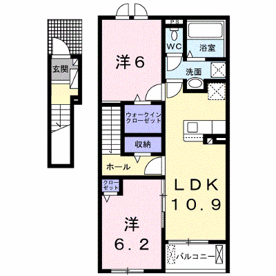 カーサ・アモーレ　Ⅰ 202【管理NO：1-026872001-02020】 ★家具家電は申し込み後に搬入します★の物件画像