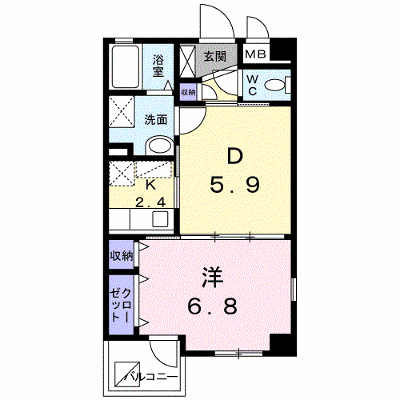 高松マナーハウス 103【管理NO：1-012493801-01030】 ★家具家電は申し込み後に搬入します★ ★2026年10月中旬入居可能★の物件画像