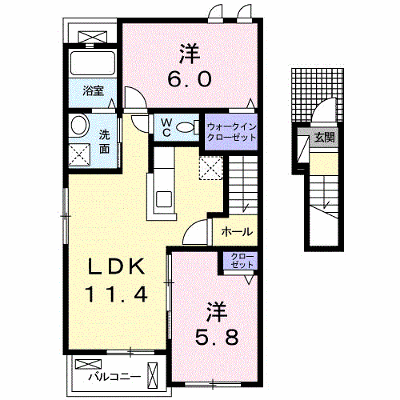ニュー・アベラントⅡ 205【管理NO：1-025783201-02050】 ★家具家電は申し込み後に搬入します★の物件画像