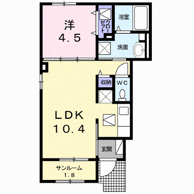 ブライト・サニー大洲河原 101【管理NO：1-022489001-01010】 ★家具家電は申し込み後に搬入します★の物件画像