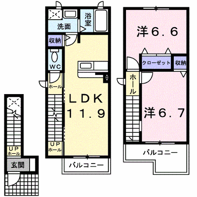 カーサ・セレノ 201【管理NO：1-011887501-02010】 ★家具家電は申し込み後に搬入します★ ★2026年10月下旬入居可能★の物件画像