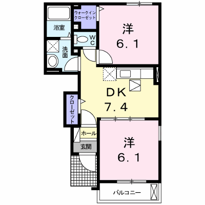 カトルセゾンＡ 103【管理NO：1-015507201-01030】 ★家具家電は申し込み後に搬入します★ ★2026年10月中旬入居可能★の物件画像