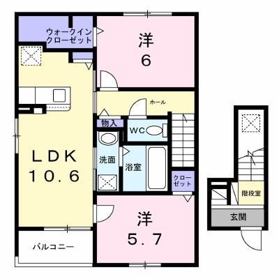 ジール 201【管理NO：1-028593201-02010】 ★家具家電は申し込み後に搬入します★ ★2026年10月上旬入居可能★の物件画像