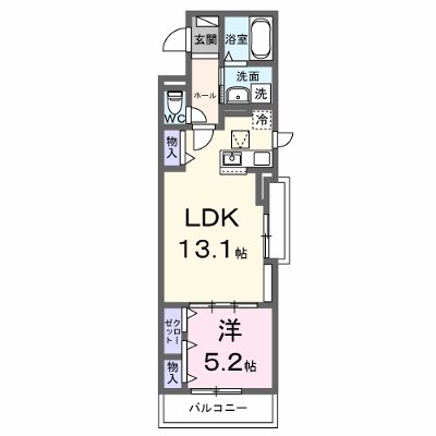ラ・テュイル 101【管理NO：1-028569001-01010】 ★家具家電は申し込み後に搬入します★ ★2026年10月上旬入居可能★の物件画像