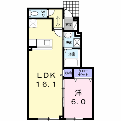 モデルノ　ポテーレⅦ 104【管理NO：1-021846201-01040】 ★家具家電は申し込み後に搬入します★ ★2026年09月中旬入居可能★の物件画像