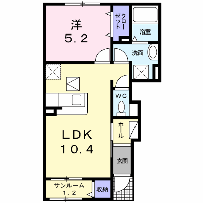 エスパス　コンフォルト 102【管理NO：1-017224601-01020】 ★家具家電は申し込み後に搬入します★ ★2026年10月中旬入居可能★の物件画像
