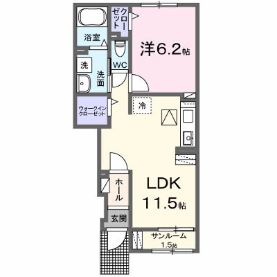 ラピスールＢ 102【管理NO：1-027763402-01020】 ★家具家電は申し込み後に搬入します★ ★2026年10月下旬入居可能★の物件画像
