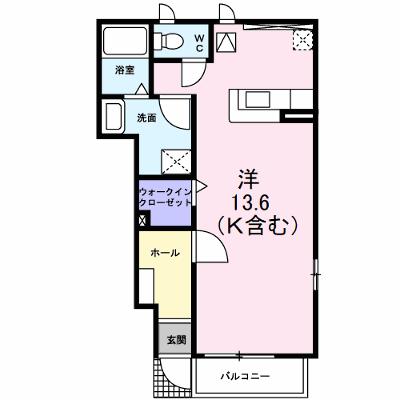 モデルノカーサＡ 103【管理NO：1-014365501-01030】 ★家具家電は申し込み後に搬入します★の物件画像