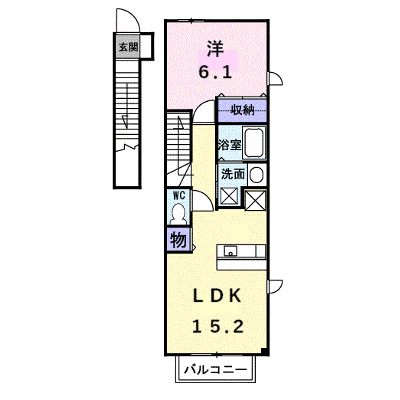アビタシオン御馬Ｂ 201【管理NO：1-013549802-02010】 ★家具家電は申し込み後に搬入します★ ★2026年10月中旬入居可能★の物件画像