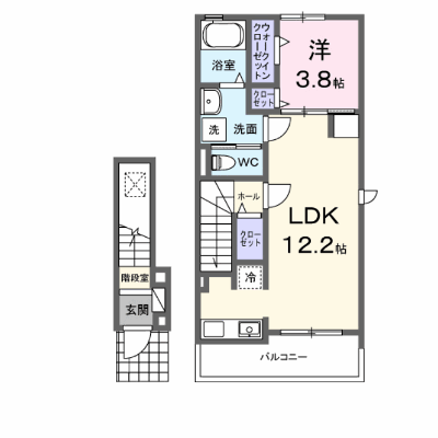 オーブリー 203【管理NO：1-027772301-02030】 ★家具家電は申し込み後に搬入します★ ★2026年09月中旬入居可能★の物件画像