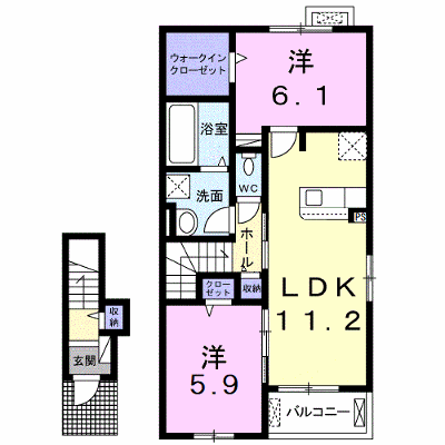 イースト　フィールドⅠ 203【管理NO：1-026053601-02030】 ★家具家電は申し込み後に搬入します★の物件画像