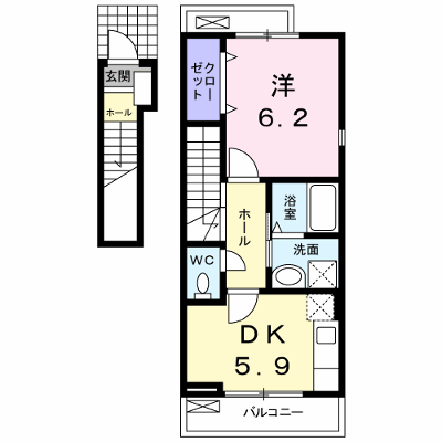 フロント　フィールド 201【管理NO：1-018296601-02010】 ★家具家電は申し込み後に搬入します★ ★2026年10月中旬入居可能★の物件画像
