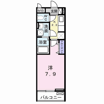 プロスペリテⅡ 302【管理NO：1-024257101-03020】 ★家具家電は申し込み後に搬入します★の物件画像