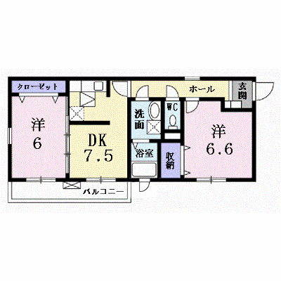 エクラタンＣ 201【管理NO：1-016843301-02010】 ★家具家電は申し込み後に搬入します★ ★2026年10月中旬入居可能★の物件画像