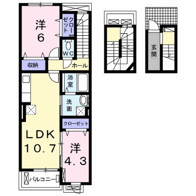 グレイス・寺川 303【管理NO：1-020937301-03030】 ★家具家電は申し込み後に搬入します★の物件画像