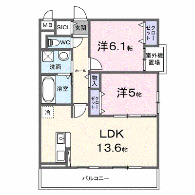 メゾンフルール 201【管理NO：1-028480601-02010】 ★家具家電は申し込み後に搬入します★ ★2026年12月下旬入居可能★の物件画像