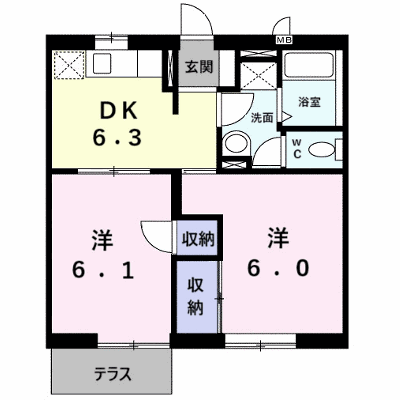 メゾン大司 102【管理NO：1-005247401-01020】 ★家具家電は申し込み後に搬入します★ ★2026年10月中旬入居可能★の物件画像