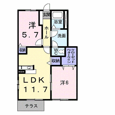 カルフール・ヒルズ　Ｂ 104【管理NO：1-010914802-01040】 ★家具家電は申し込み後に搬入します★ ★2026年10月中旬入居可能★の物件画像