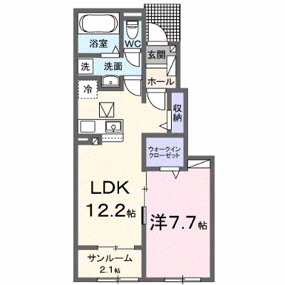カーサ　シトラス仏生山Ⅱ 103【管理NO：1-027416502-01030】 ★家具家電は申し込み後に搬入します★ ★2026年10月中旬入居可能★の物件画像