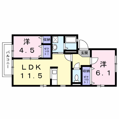 ファミーリオ細木Ａ 201【管理NO：1-099430601-02010】 ★家具家電は申し込み後に搬入します★ ★2027年01月中旬入居可能★の物件画像