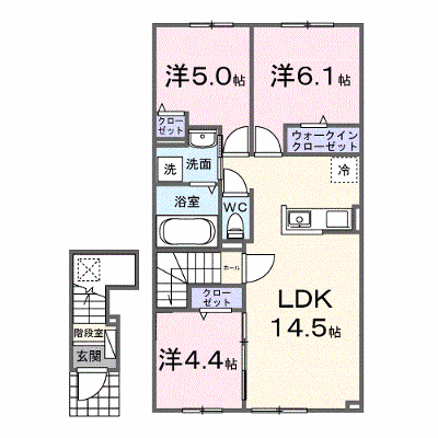 ラ　カーサ・ミーアⅥ 204【管理NO：1-028510601-02040】 ★家具家電は申し込み後に搬入します★ ★2027年02月上旬入居可能★の物件画像