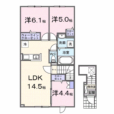 ラ　カーサ・ミーアⅥ 202【管理NO：1-028510601-02020】 ★家具家電は申し込み後に搬入します★ ★2027年02月上旬入居可能★の物件画像