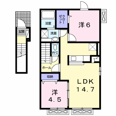 サン　セレステ 201【管理NO：1-023950001-02010】 ★家具家電は申し込み後に搬入します★ ★2026年10月中旬入居可能★の物件画像