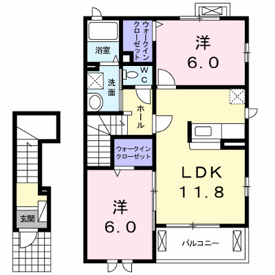 ホープヒルズ６番館 203【管理NO：1-014194702-02030】 ★家具家電は申し込み後に搬入します★ ★2026年10月下旬入居可能★の物件画像
