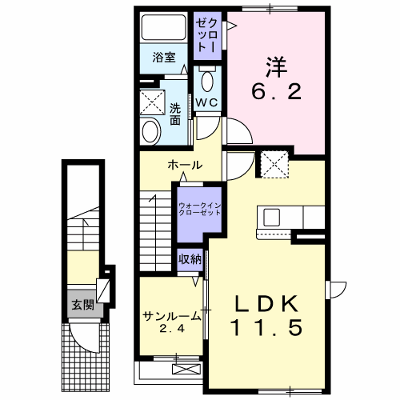 ロイヤル・鈴　Ｆ 205【管理NO：1-027072201-02040】 ★家具家電は申し込み後に搬入します★の物件画像