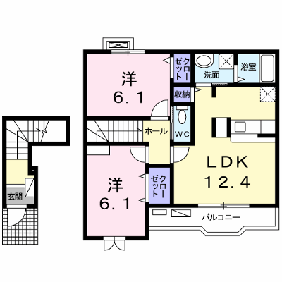 エアリー・カレントⅡ 202【管理NO：1-016354701-02020】 ★家具家電は申し込み後に搬入します★ ★2026年10月中旬入居可能★の物件画像