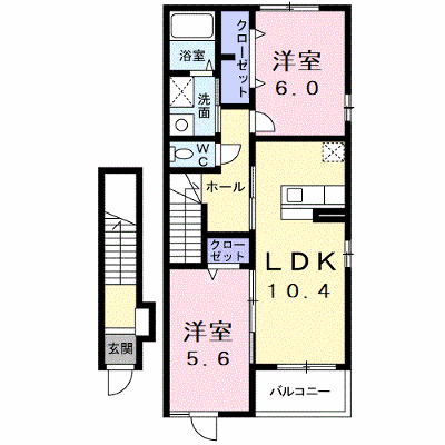 プリムロ－ズⅡ 205【管理NO：1-016185801-02050】 ★家具家電は申し込み後に搬入します★ ★2026年10月中旬入居可能★の物件画像
