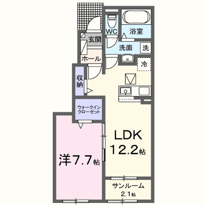 北斗ハイツⅡ・Ｎ 102【管理NO：1-028670401-01020】 ★家具家電は申し込み後に搬入します★ ★2027年02月上旬入居可能★の物件画像