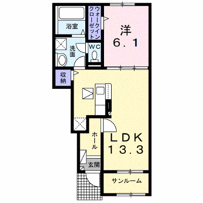 アミティエ 103【管理NO：1-026884001-01030】 ★家具家電は申し込み後に搬入します★の物件画像