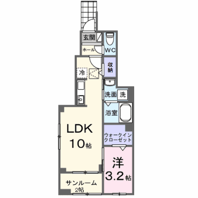 ＭＡＬＩＢＵ（マリブ） 104【管理NO：1-028366601-01040】 ★家具家電は申し込み後に搬入します★の物件画像