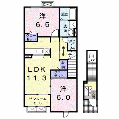 ライフ　Ｄ 201【管理NO：1-014126004-02010】 ★家具家電は申し込み後に搬入します★ ★2026年11月上旬入居可能★の物件画像
