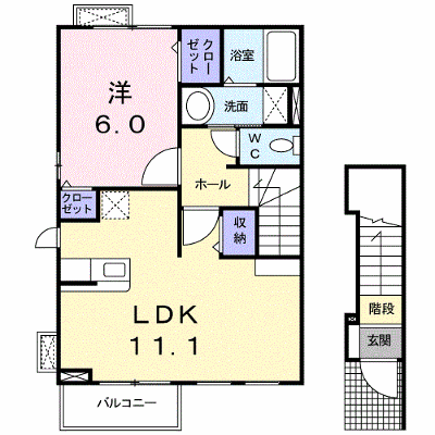 ブリーゼⅠ 201【管理NO：1-019368201-02010】 ★家具家電は申し込み後に搬入します★ ★2026年09月中旬入居可能★の物件画像