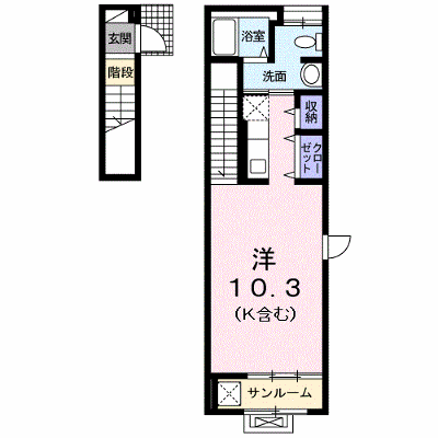 アランチャ 201【管理NO：1-021824901-02010】 ★家具家電は申し込み後に搬入します★の物件画像