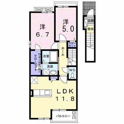 フォーリスト・ガーデンＮ　Ａ 203【管理NO：1-021800401-02030】 ★家具家電は申し込み後に搬入します★ ★2026年10月下旬入居可能★の物件画像