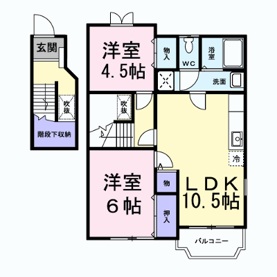 メゾンドフルール 201【管理NO：1-012024401-02010】 ★家具家電は申し込み後に搬入します★ ★2027年03月中旬入居可能★の物件画像