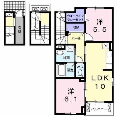 イエ　フェリーチェ 301【管理NO：1-023352801-03010】 ★家具家電は申し込み後に搬入します★ ★2026年10月中旬入居可能★の物件画像