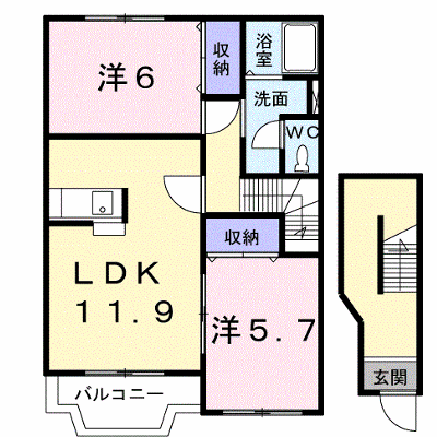 カーサ・エテルノ　Ａ棟 201【管理NO：1-010465401-02010】 ★家具家電は申し込み後に搬入します★ ★2026年10月中旬入居可能★の物件画像