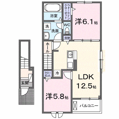 ルナ　ハイツⅢ 202【管理NO：1-027317201-02020】 ★家具家電は申し込み後に搬入します★ ★2026年10月中旬入居可能★の物件画像