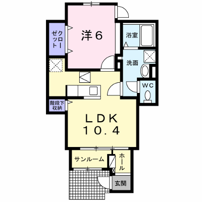 ウィステリア　コーキ　Ａ 101【管理NO：1-025213301-01010】 ★家具家電は申し込み後に搬入します★の物件画像