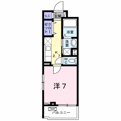 チェリー　ブロッサム 306【管理NO：1-026160401-03060】 ★家具家電は申し込み後に搬入します★の物件画像