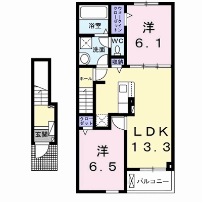 プルメリア　Ⅰ 203【管理NO：1-025139301-02030】 ★家具家電は申し込み後に搬入します★ ★2026年10月中旬入居可能★の物件画像