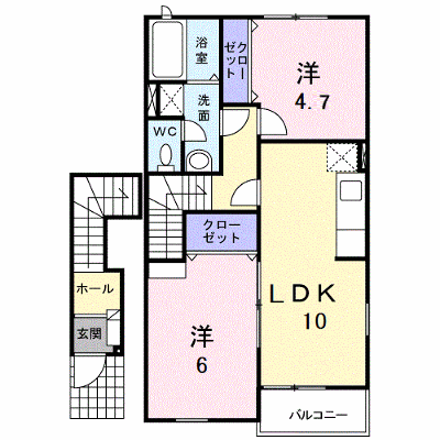 パルフェ三隈Ａ 202【管理NO：1-014048201-02020】 ★家具家電は申し込み後に搬入します★ ★2026年10月中旬入居可能★の物件画像