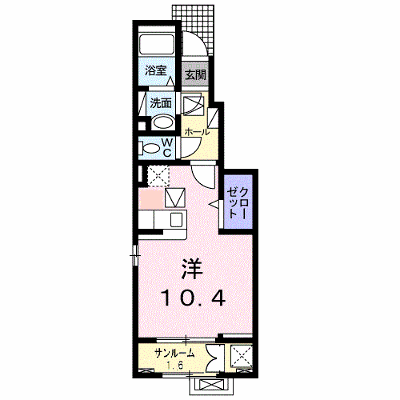 オーブ・ココ　Ⅴ 105【管理NO：1-025205502-01050】 ★家具家電は申し込み後に搬入します★の物件画像